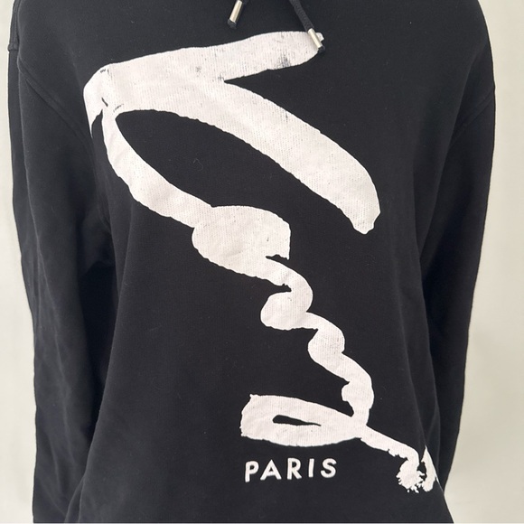 Kenzo Paris Large Logo Women’s Black/White Hoodie - Medium - Picture 2 of 6